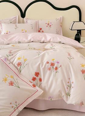 K150床25年新款夏季上用春品全棉12CCK00纯棉四件套被套床单床笠