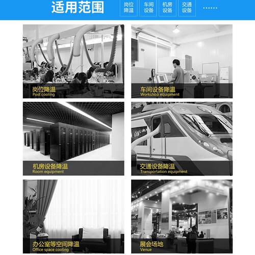 多乐信大型厂房车间岗位机械设备移动制冷工业冷风机冷气机变频