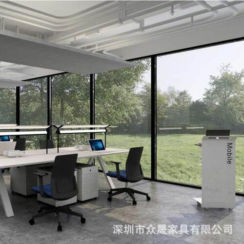 钢制工术移动演讲台活动作站学讲台尚演示台全钢板电脑台时培训台