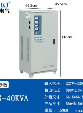 MK稳压电源SVC服型伺电机稳压器TNS-40kwS三相J380XCTv稳压器工厂