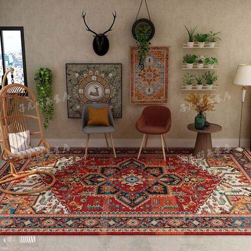 Turkish Persian ethnic style carpet printing living door mat
