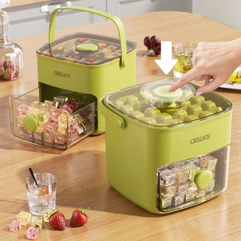 冰块模具食品级制冰盒冻神器大容量冰箱储冰储存自制家用按压冰格