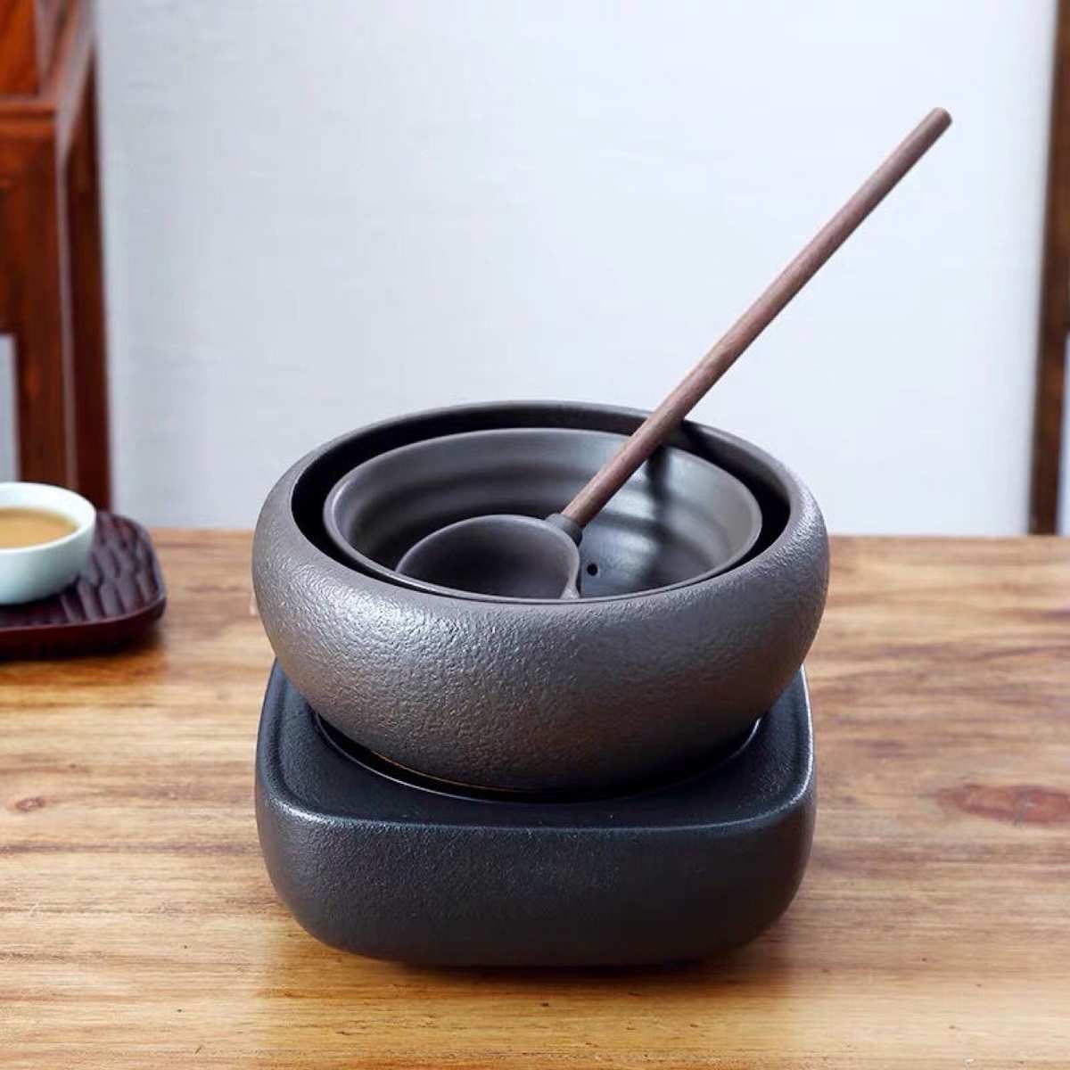 陶瓷柴烧煮茶碗烧水陶器煮茶器陶壶日式复古干泡碗炭炉电陶炉明火
