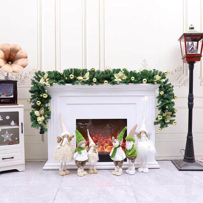 Flocked Snowflake Christmas Garland for Hotel Decor