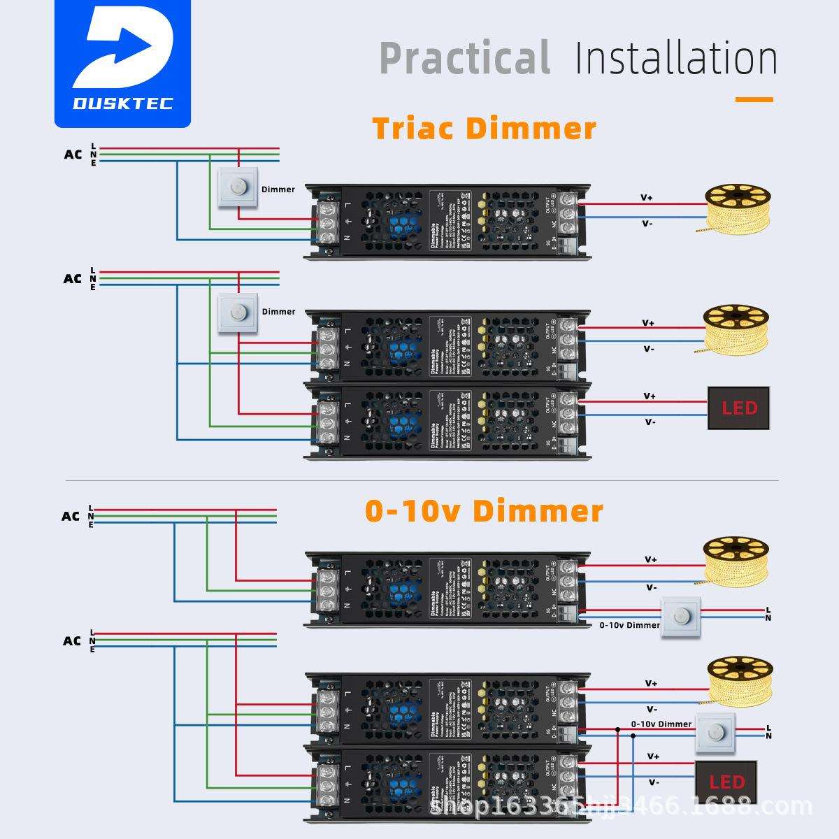 驱12V24V0带-10v可控硅调光开关电源10YVJ0W3灯00W灯条恒压动led