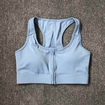 vest-style running shaping bra girl for zipper shockproof