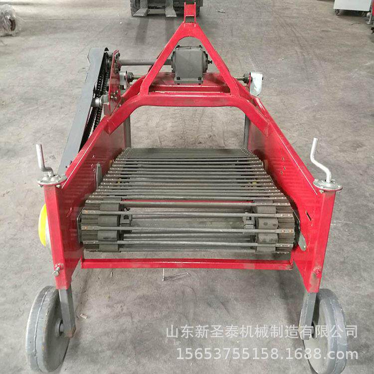 四轮土豆收获机防缠绕橡胶皮带土豆收获机破损率低
