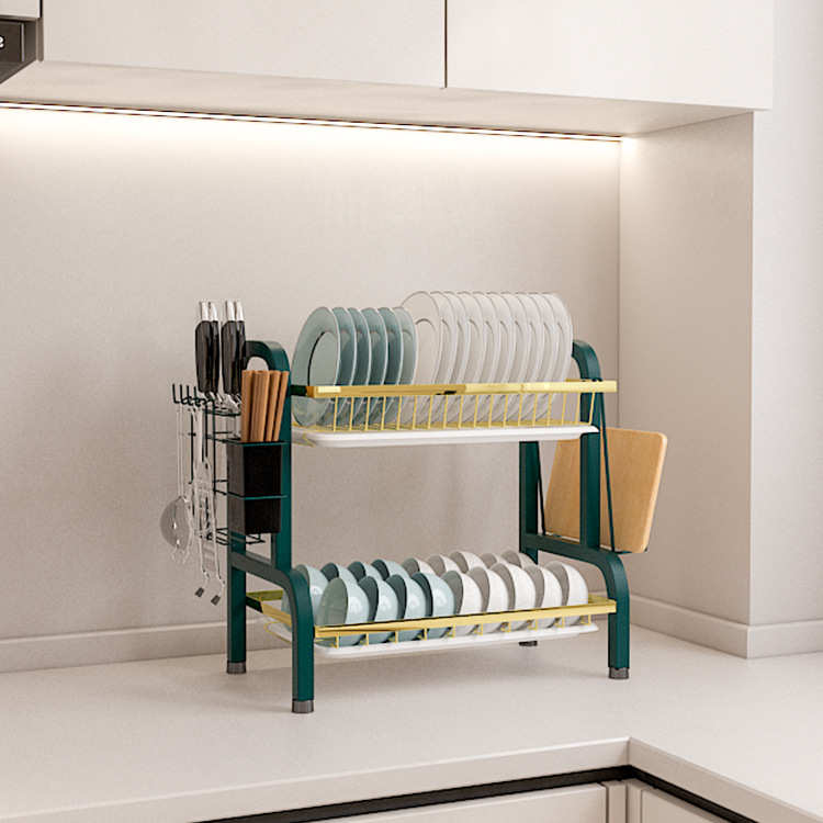 源头工厂厨房台面碗碟沥水置物架加厚碗筷刀叉收纳碗盘架家用餐具