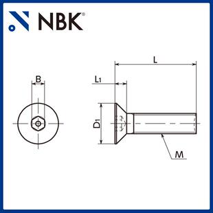 相当于SUS304 机械厂家直供 SRHFS内六角埋头螺栓带芯型 NBK