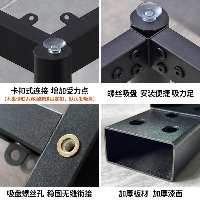 简约餐桌脚方形岩桌子腿架台板茶几HGO桌腿支木板圆桌支撑底座铁