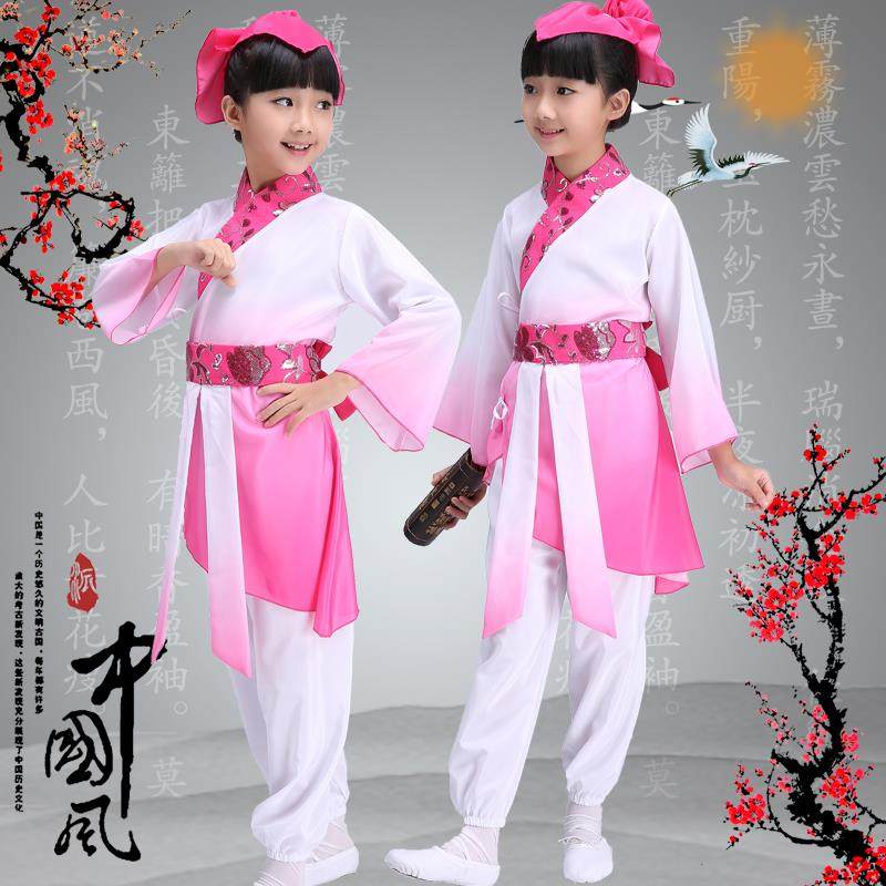 高档弟男出童书童演服儿童舞蹈子规国学服幼儿园三字经汉服女表演