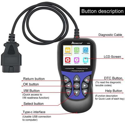 AERMOTOR v850 OBD2EOBD CODE READERE Car scanner 汽 车故障扫