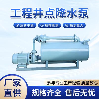 井点降水泵7.5kw水环式铸铁不锈钢基坑降水真空泵设备静音