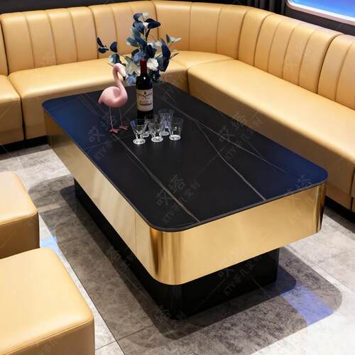 现货ktv岩板茶几酒吧专用桌子散台清吧吧台酒馆卡座K歌包厢房茶台