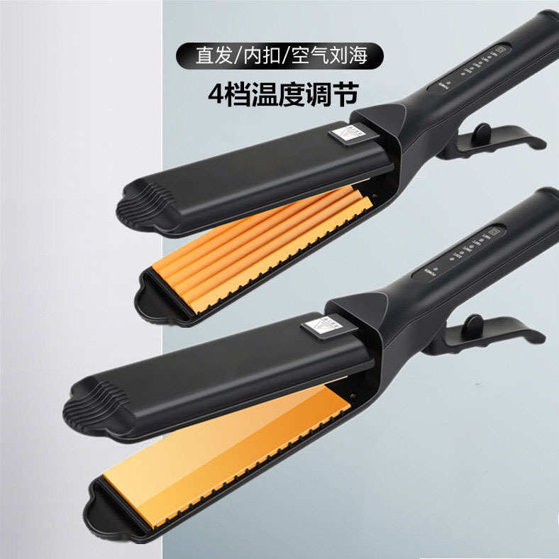 厂货直供批发外贸专业调温直发器电夹板拉直发玉米须烫蓬松直夹板