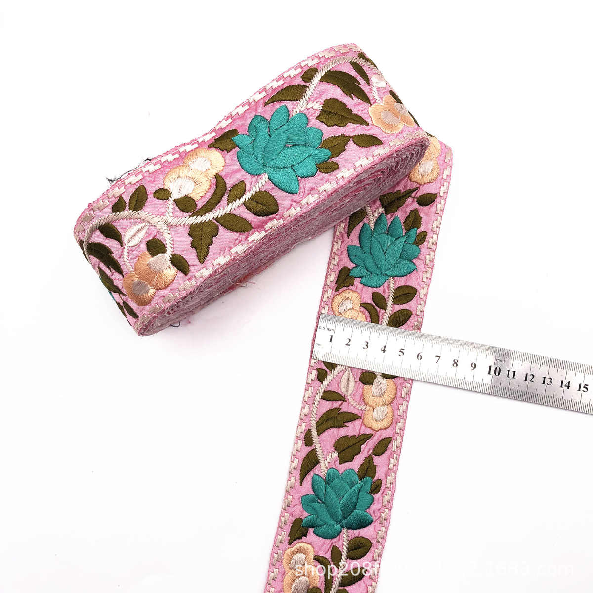 复古中国风民族绣花条码 4色刺绣服装辅料箱包条码花边 厂家批发