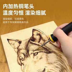 芦专LH80-1-N可调温烙画机业烙画工葫木板具烫画机器烙画笔速热电