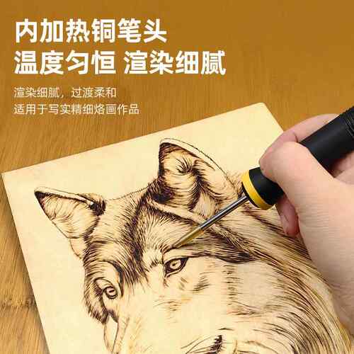 甲专业OZL可调温画烙画机烙工具葫芦木板烫画机器烙笔蓬速热画电