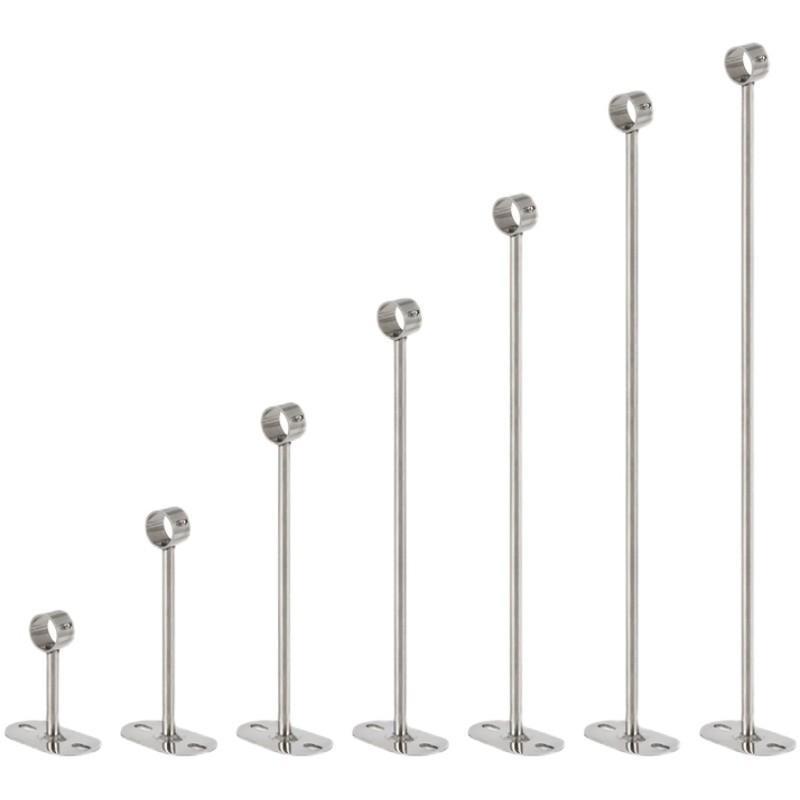 不锈钢阳台晾衣杆实心吊杆固定式晾衣架顶装吊通25/32圆管挂衣杆