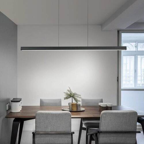 长条餐厅吊灯极简北欧极简餐桌前台吧台公室现简约一字吊灯具