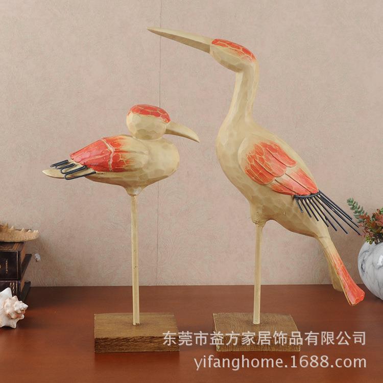 欧美田园风格 套二小鸟摆件树脂工艺品 客厅卧室摆饰 酒店装饰品