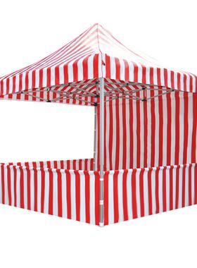 33*米40方管红条篷广告帐篷折叠帐篷四角铝合金帐篷广告白帐厂家