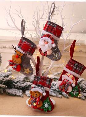 Santa Claus Christmas stocking Christmas tree pendant圣诞袜