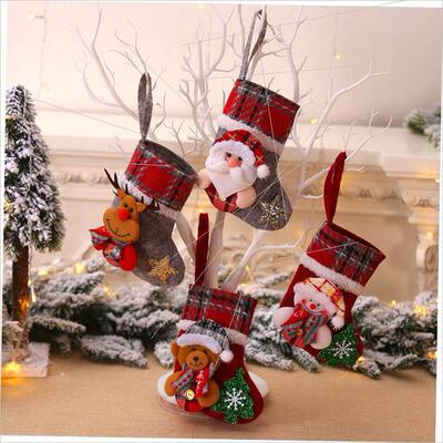 Santa Claus Christmas stocking Christmas tree pendant圣诞袜