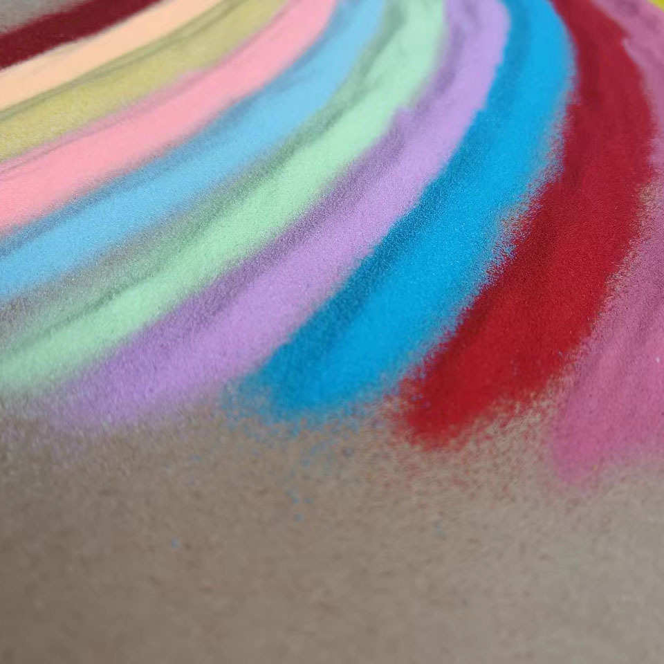 亚盛矿业染色采砂地坪用彩砂沙画用彩砂微景观用彩砂网红沙滩用沙