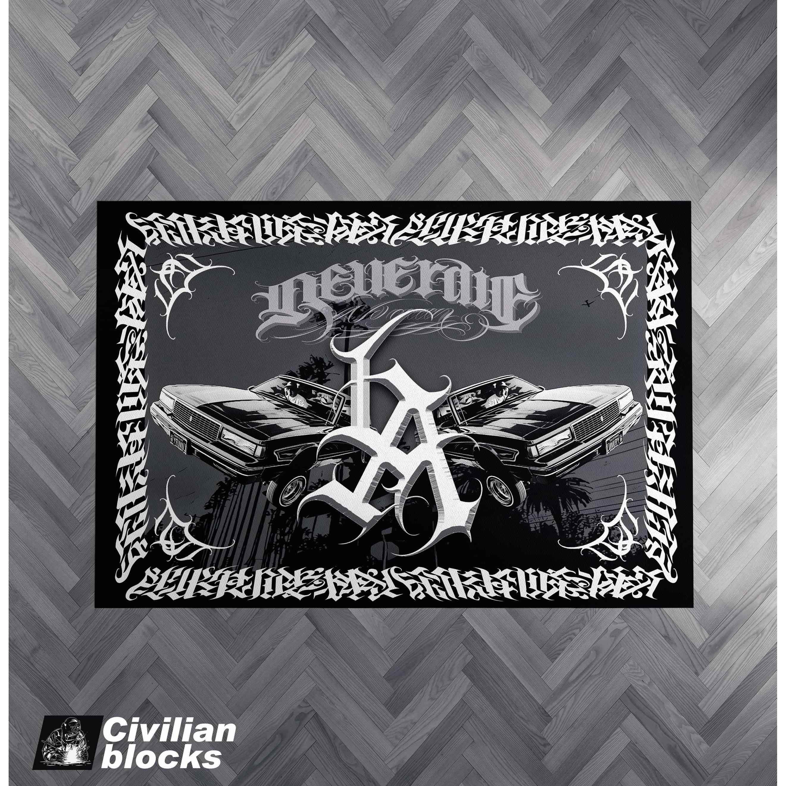 正品定LA欧美西海岸奇卡诺old hool花体s字嘻哈说唱匪c帮硬核地制