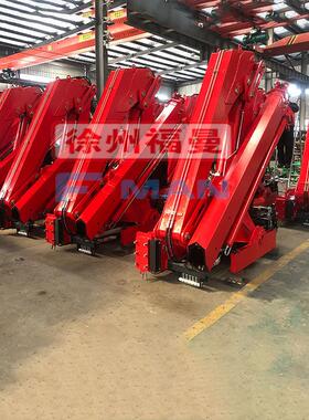 福曼厂随车吊5吨折臂随车起重机红色吊机随车吊液压支腿小型吊机