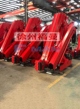 福曼厂随车吊5吨折臂随车起重机红色吊机随车吊液压支腿小型吊机