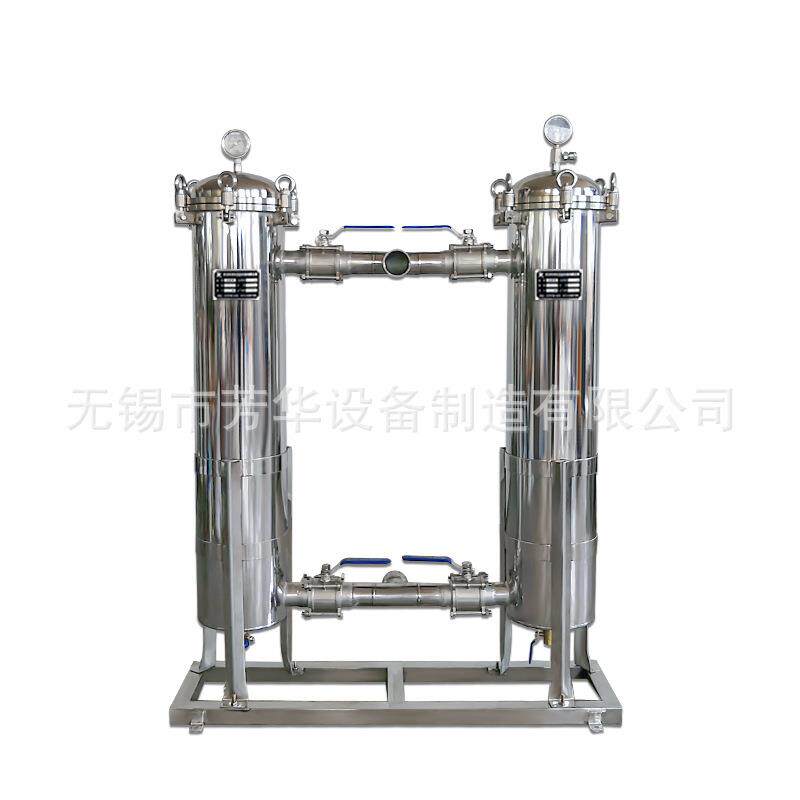 不锈钢双联过滤器饮料果汁中药渣糖液酱醋过滤器袋式过滤器
