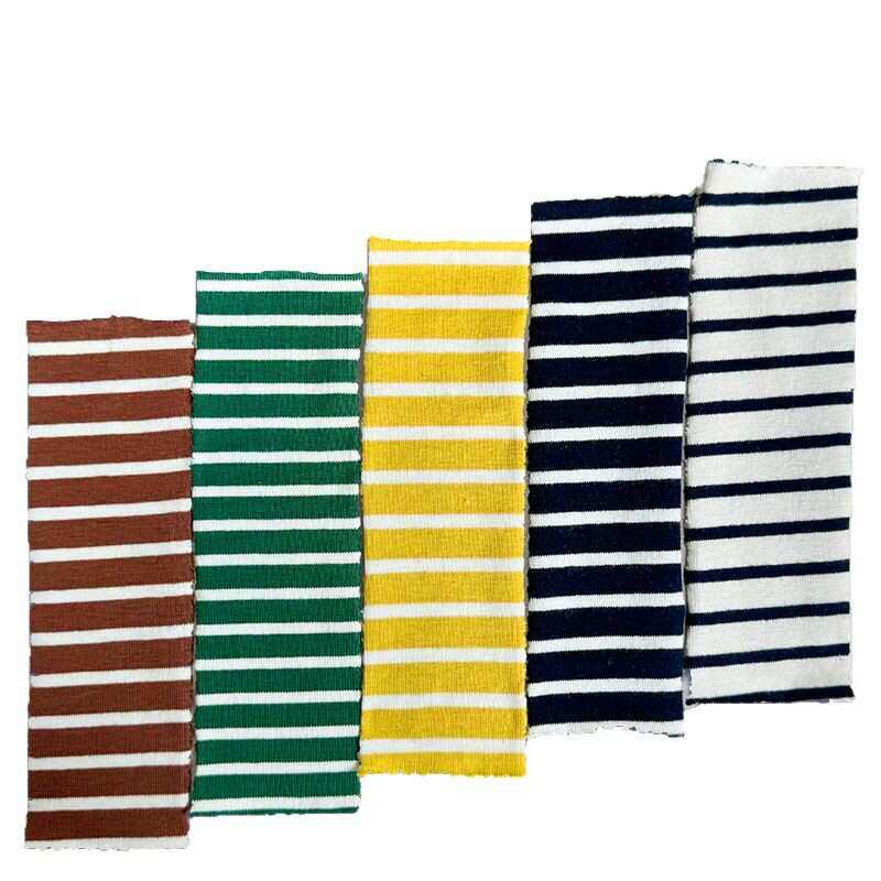 32s棉拉架180g针织条纹面料 多色精棉弹力布料横彩条女装中大现货,纺织面料/辅料/配套,汗布,淘宝优惠券,粉丝福利购,淘宝优惠卷