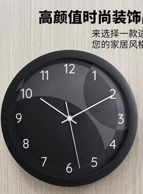 跨欧几何简约声MX612BLP控夜光挂钟式英寸客厅卧室轻静奢境音挂墙
