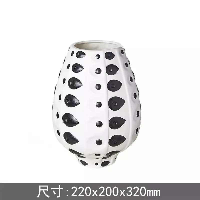 简约创意摆件现代几何样板间酒店玄关花器餐桌陶瓷民桌面宿插花器