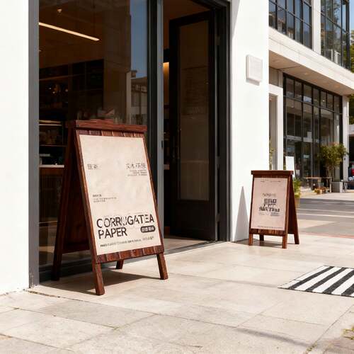 户外防水展示架双面海报牌防腐碳化木便携式宣传展架门口广告牌
