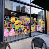 毕加索彩色时尚 饰静电贴画美术绘画培训教室布置 艺术玻璃门贴纸装