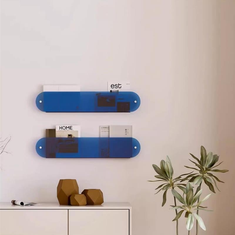 亚克力透明书架墙置物架CD架展示绘本架杂志报刊架壁挂墙上装饰