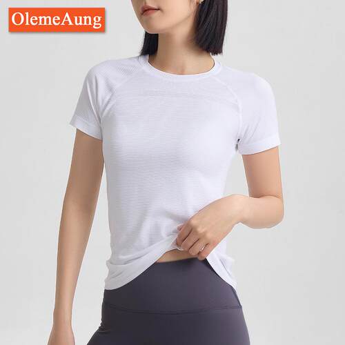 Women's sports short sleeved T-shirt slimming yoga suit