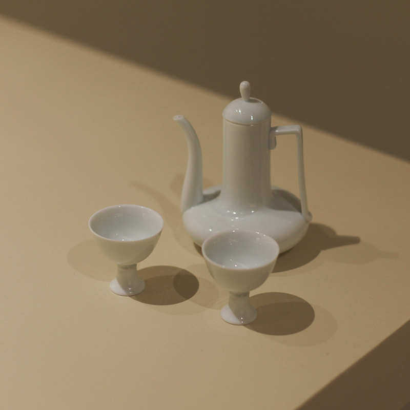 宋式酒壶中式酒具影青酒杯青瓷仿宋白酒清酒套组一人饮