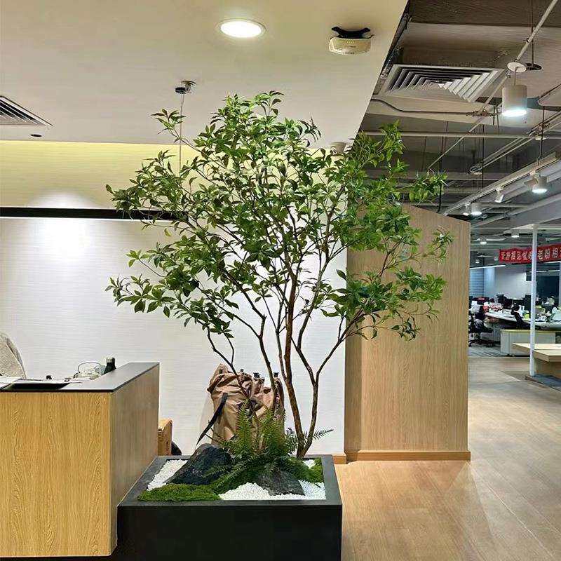 室内仿真马醉木绿植造景假植物装饰大型落地景观仿真树橱窗装饰树
