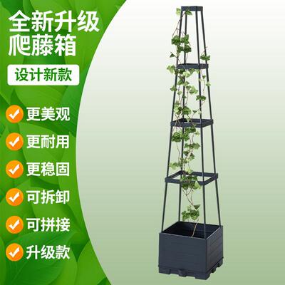 亚马逊外贸爬藤箱种植箱阳台种菜箱户外组合盆跨境绿植
