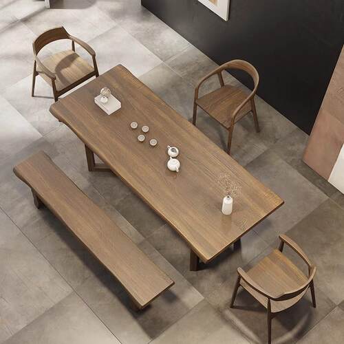 实木原茶办台茶现桌椅组TJX合茶室客厅家用代功夫大板木公泡茶