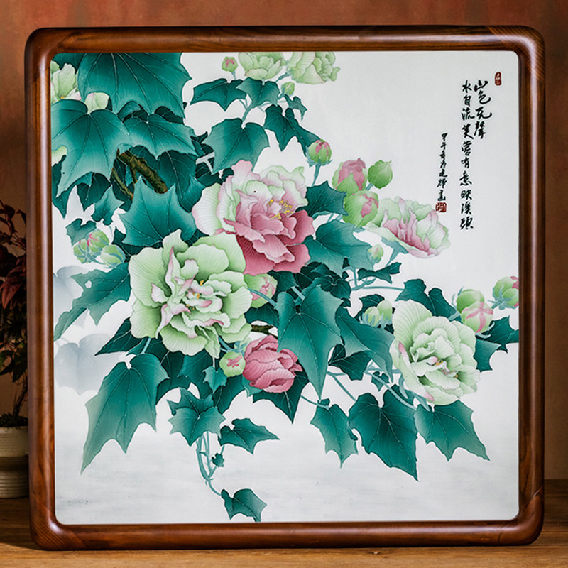 重工手工大号瓷板画 省大师肖建辉手绘家居装饰收藏瓷画壁画摆件