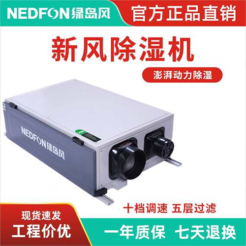 新风除湿机别墅地下室家用抽湿机商用FADH-D250-28L去湿