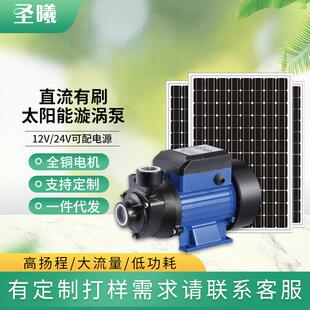 厂家直销12V24V有刷太阳能游池水泵QB泵光伏灌溉水泵太阳能水泵
