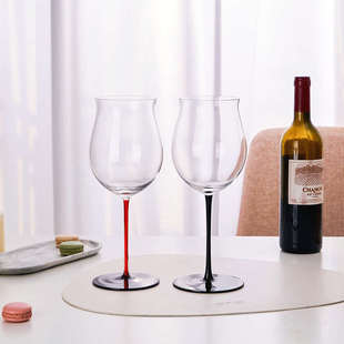 用高脚杯皮诺酒杯肚子黑领结黑红勃艮第黑挺大师专红酒红品酒杯子
