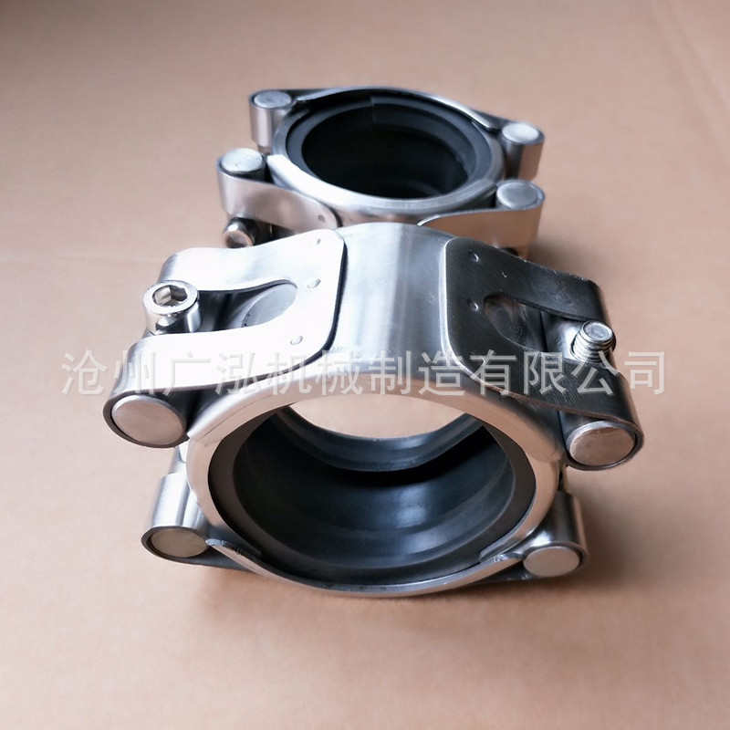 板式修补器冲压哈夫节管道抢修器 单卡双开加长单片不锈钢修补器