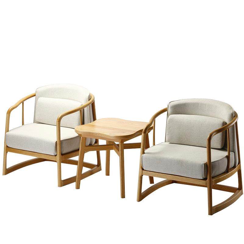 新中式实木洽谈桌椅休闲沙发椅酒店会所贵宾接待商务办公家用围椅